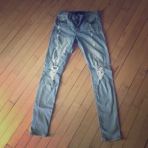 Express Distressed Denim Jeans